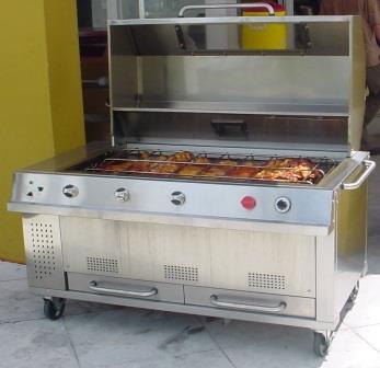 Stainless steel BBQ and Rottisserie Roasting Pork (Small Unit without Bottom Shelf)